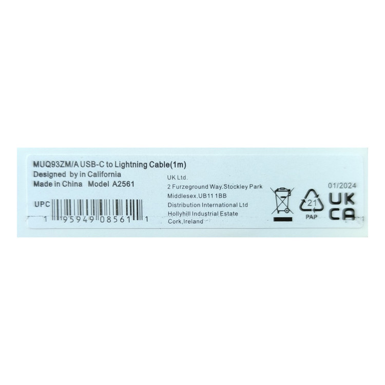 کابل تبدیل USB-C به لایتنینگ طول 1 متر