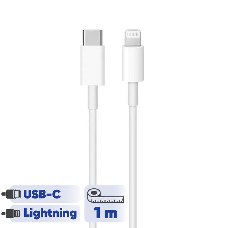 کابل تبدیل USB-C به لایتنینگ طول 1 متر