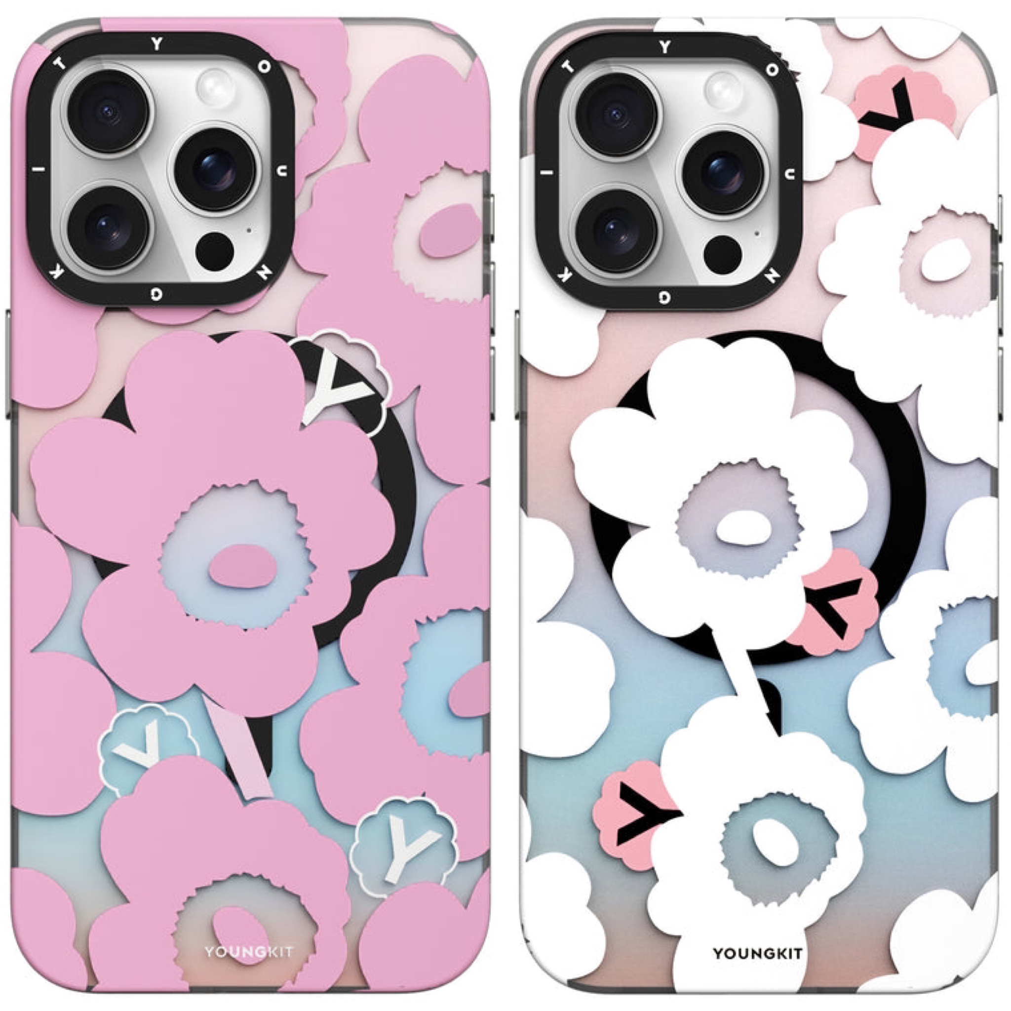 کاور یانگ کیت مدل Color Changing Floral مناسب برای گوشی موبایل اپل iphone